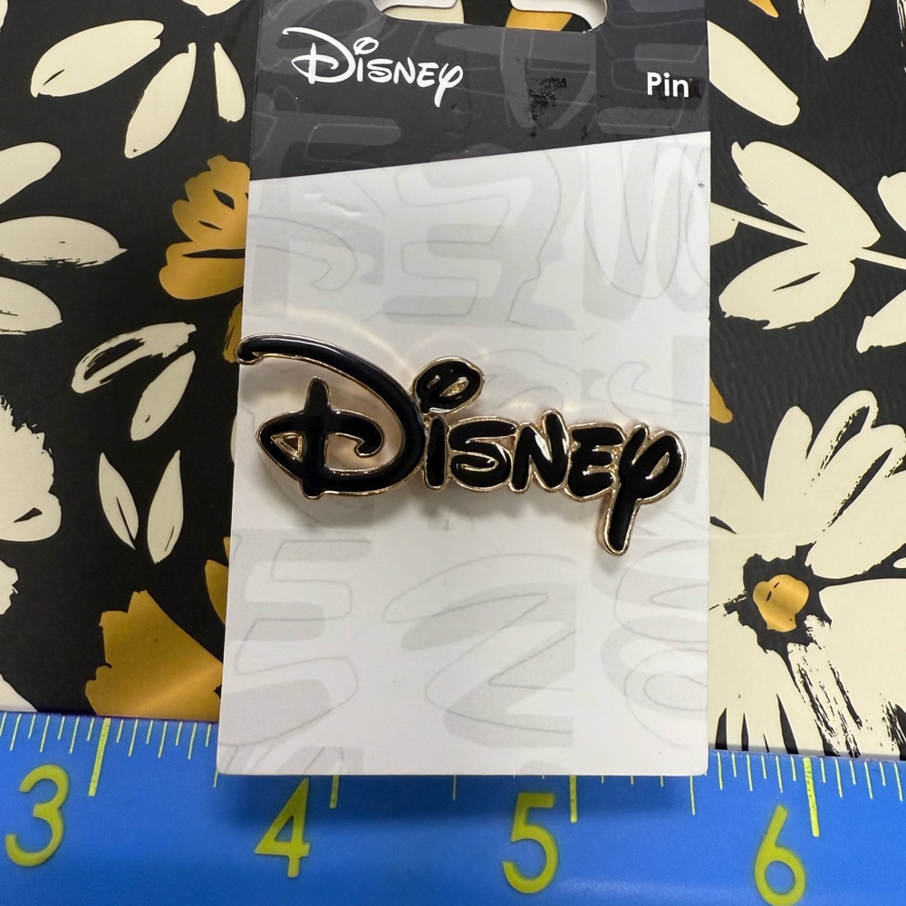 Disney Black and Gold Logo Pin NWT